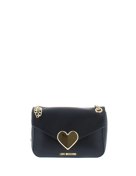 Love Moschino cross-body bag with chain strap, black