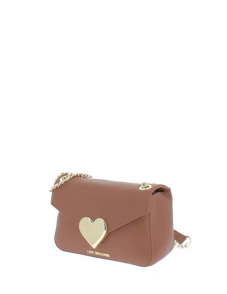 Love Moschino cross-body bag with chain strap, camel
