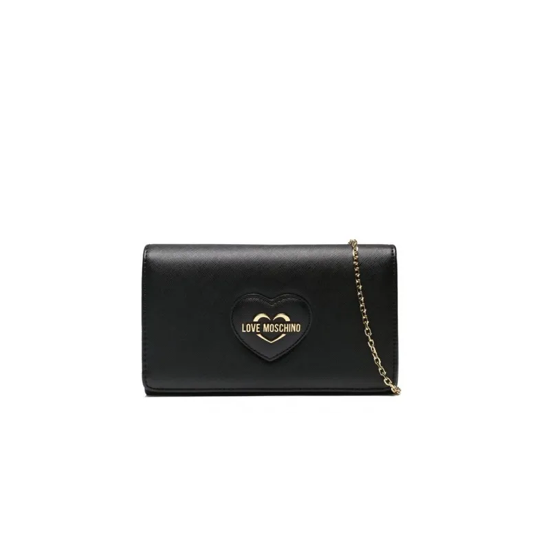 Love Moschino clutch bag with chain strap, black