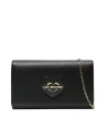 Love Moschino clutch bag with chain strap, black