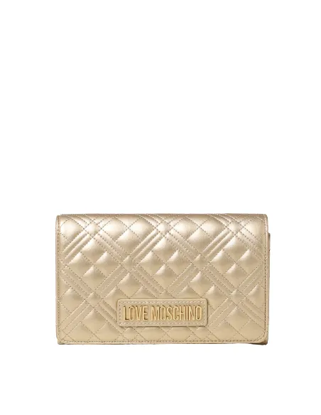 Love Moschino gesteppte Clutch-Tasche, gold