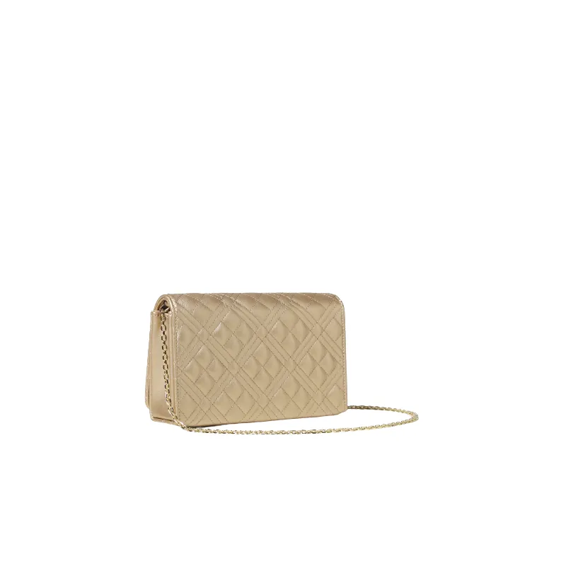 Love Moschino quilted clutch bag, gold 2