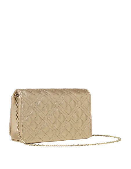 Love Moschino gesteppte Clutch-Tasche, gold