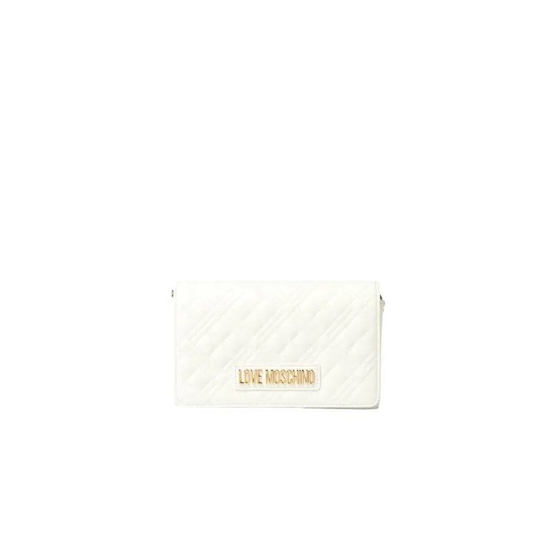 Pochette trapuntata Love Moschino, bianca