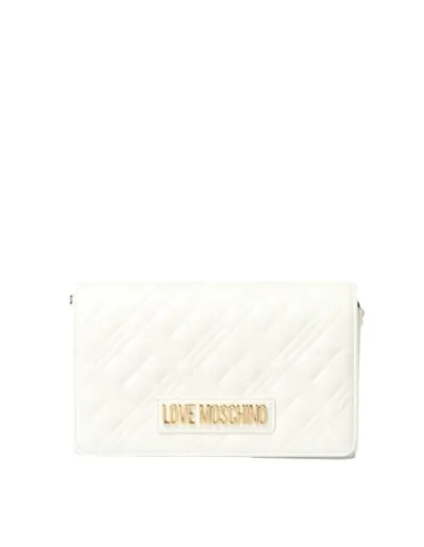 Pochette trapuntata Love Moschino bianca