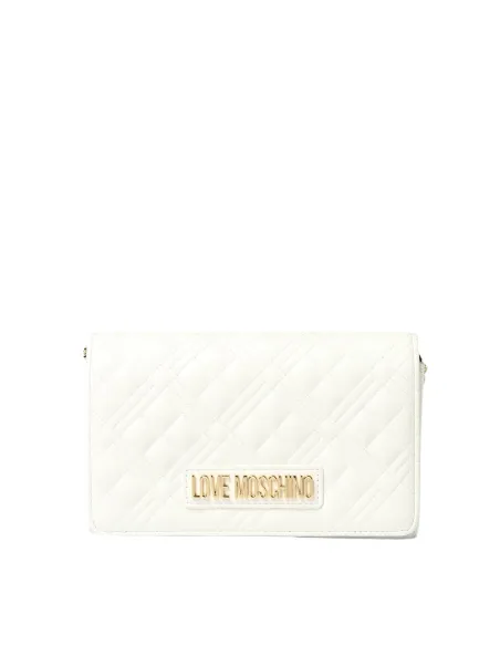 Love Moschino gesteppte Clutch-Tasche, weiß