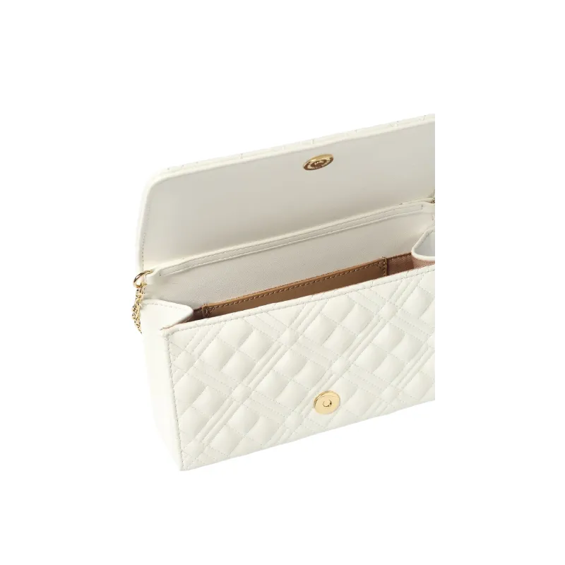 Love Moschino gesteppte Clutch-Tasche, weiß 2