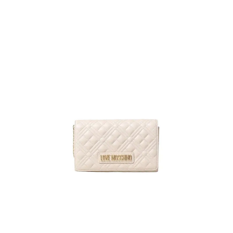 Pochette trapuntata Love Moschino, avorio