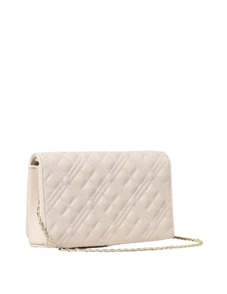 Pochette trapuntata Love Moschino, avorio