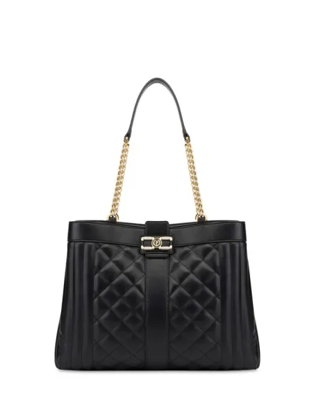 Shopping Pollini con tre comparti, nera