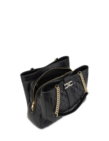 Pollini Quilted shopping bag with...