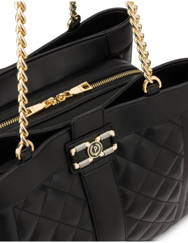 Pollini Quilted shopping bag with...