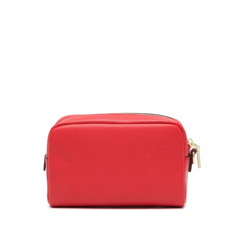 Love Moschino clutch bag with removable handle, red 2