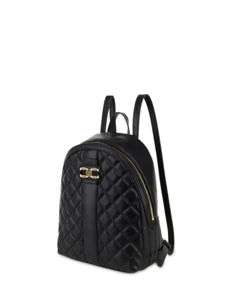 Quilted women's backpack with zip fastening Pollini, black