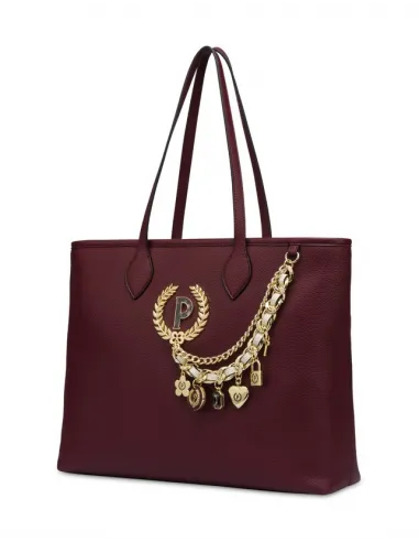 Pollini large shopping bag with chain...