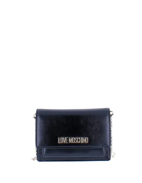 Love Moschino women's clutch bag with chain strap, black