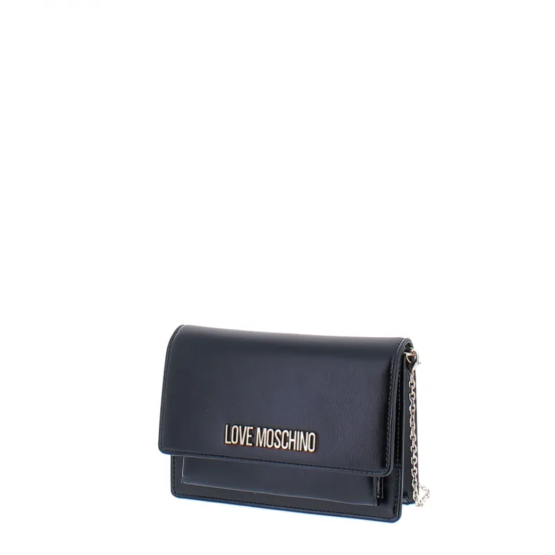 Love Moschino women's clutch bag with chain strap, black 2
