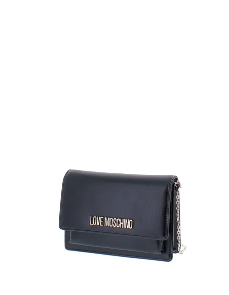 Love Moschino women's clutch bag with chain strap, black