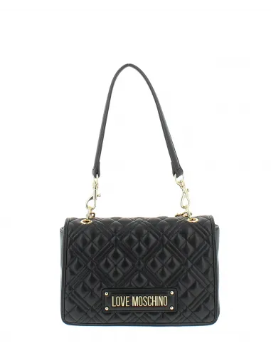 Quilted women s bag with top handle and removable shoulder strap Love Moschino