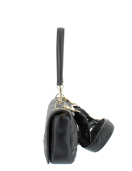 Borsa a spalla trapuntata Love Moschino, nera