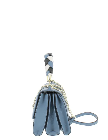 Damentasche mit einem Griff und drei Fächern pollini, hellblau