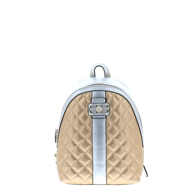 Zaino donna Pollini trapuntato, oro-argento