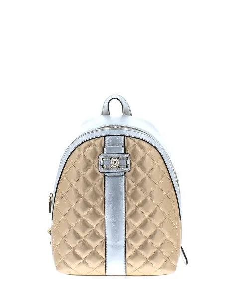 Zaino donna Pollini trapuntato, oro-argento