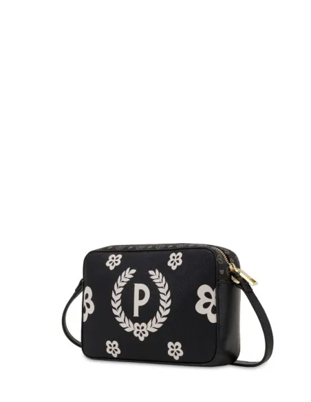 Pollini Heritage cross-body bag with zip closure, black-white