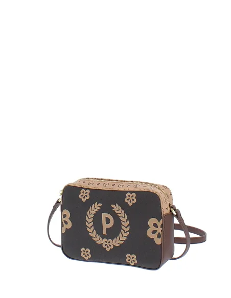 Pollini Heritage cross-body bag with zip closure, brown-beige