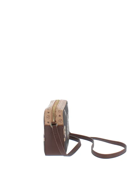 Pollini Heritage Umhängetasche mit Reißverschluss, braun-beige