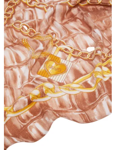 Liu jo printed scarf, natural