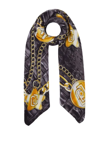 Liu jo printed scarf, black