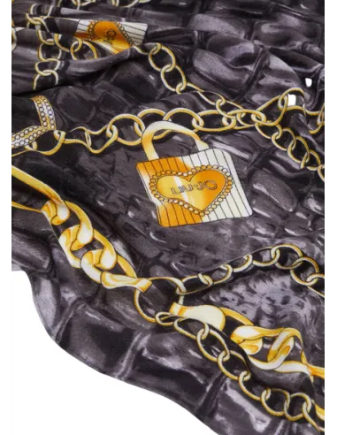 Liu jo printed scarf, black
