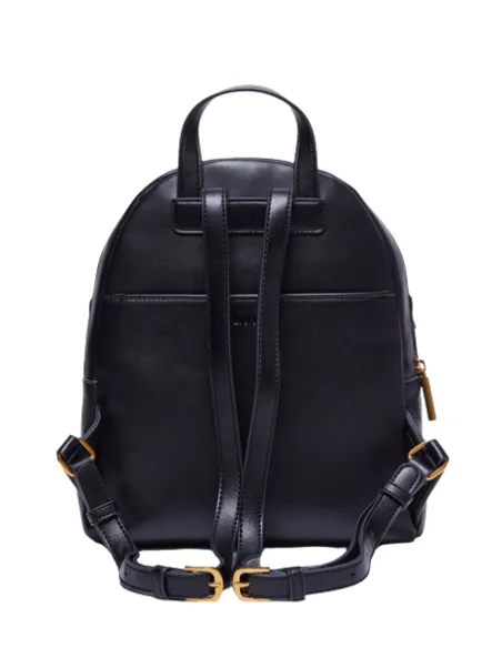 Liu Jo Damen-Rucksack mit zwei Reißverschlussfächern, schwarz