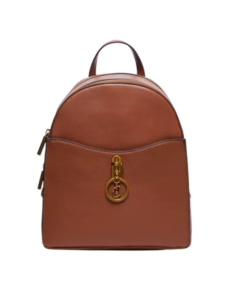 Liu Jo Damen-Rucksack mit zwei Reißverschlussfächern, braun