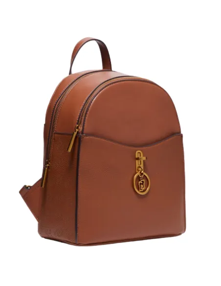 Liu Jo Damen-Rucksack mit zwei Reißverschlussfächern, braun