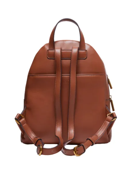 Liu Jo Damen-Rucksack mit zwei Reißverschlussfächern, braun