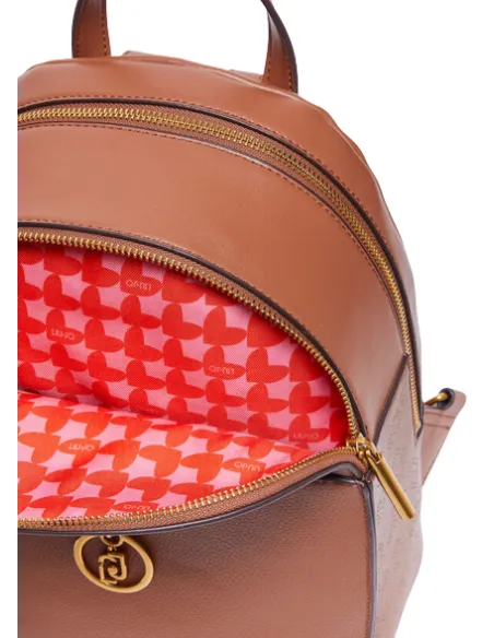 Liu Jo women's backpack with two zipped compartments, brown