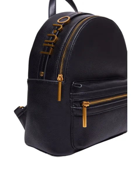 Zaino Liu Jo con tasca frontale con zip, nero