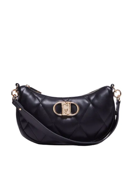 Gesteppte Damen-Schultertasche mit Reißverschluss Liu Jo, schwarz