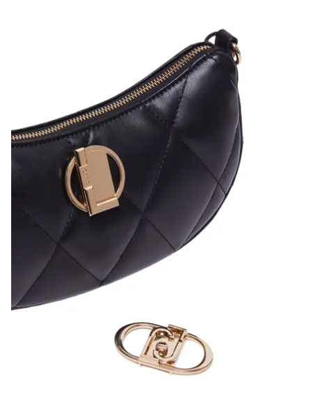 Gesteppte Damen-Schultertasche mit Reißverschluss Liu Jo, schwarz