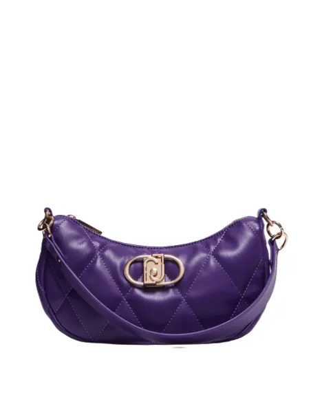 Liu Jo women's quilted shoulder bag with zip fastener, ultraviolet