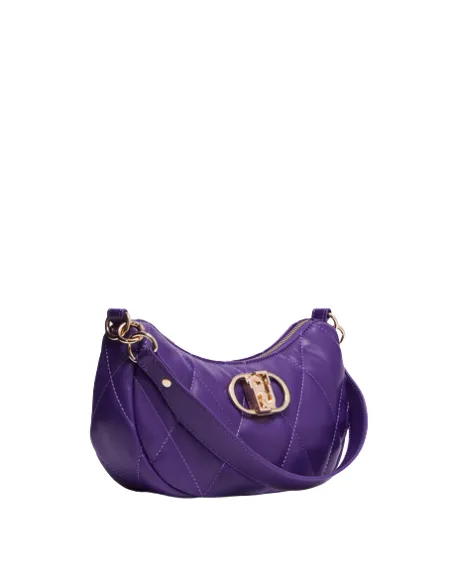 Liu Jo women's quilted shoulder bag with zip fastener, ultraviolet
