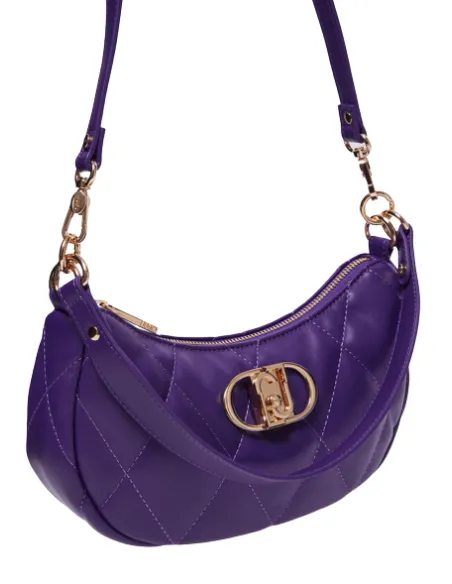 Gesteppte Damen-Schultertasche mit Reißverschluss Liu Jo, ultraviolet