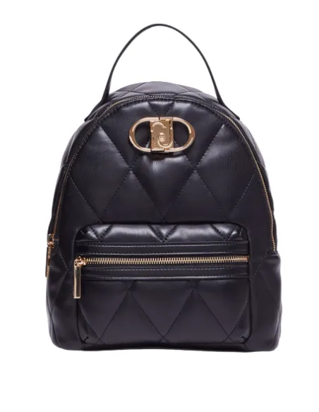 Liu Jo quilted women's backpack with front pocket, black