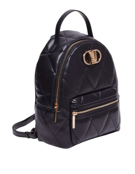 Zaino donna Liu Jo trapuntato con tasca frontale, nero