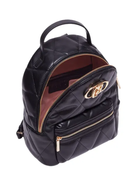 Liu Jo quilted women's backpack with front pocket, black