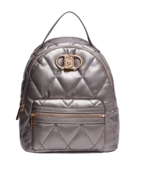 Liu Jo quilted women's backpack with front pocket, frozen