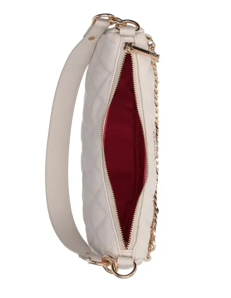 Gesteppte Tasche mit Kettenaccessoire und Charms Liu Jo, elfenbeinfarben