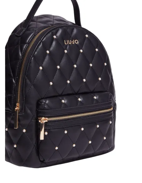 Liu Jo gesteppter Damenrucksack mit Perlenapplikationen